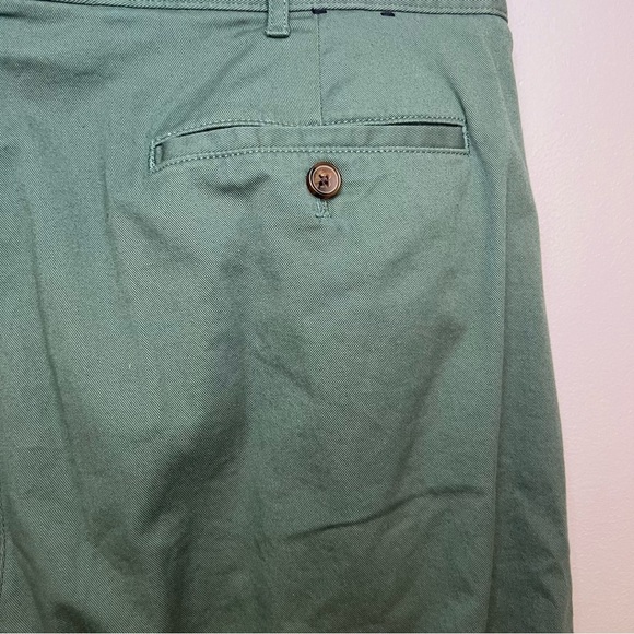 J Crew Men W38 L32 Flex Slim Pants Flat Front Green Tapered Leg Work Office - Picture 10 of 13